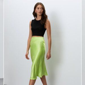 Aritzia Babaton neon slip skirt